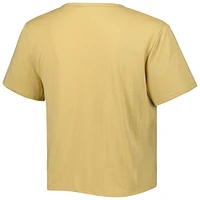 Women's ZooZatz Tan Georgia Bulldogs Core Fashion Cropped T-Shirt