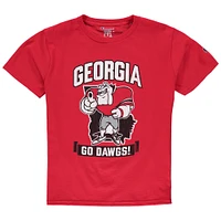 Champion de la jeunesse Red Georgia Bulldogs Strong Mascot T-shirt