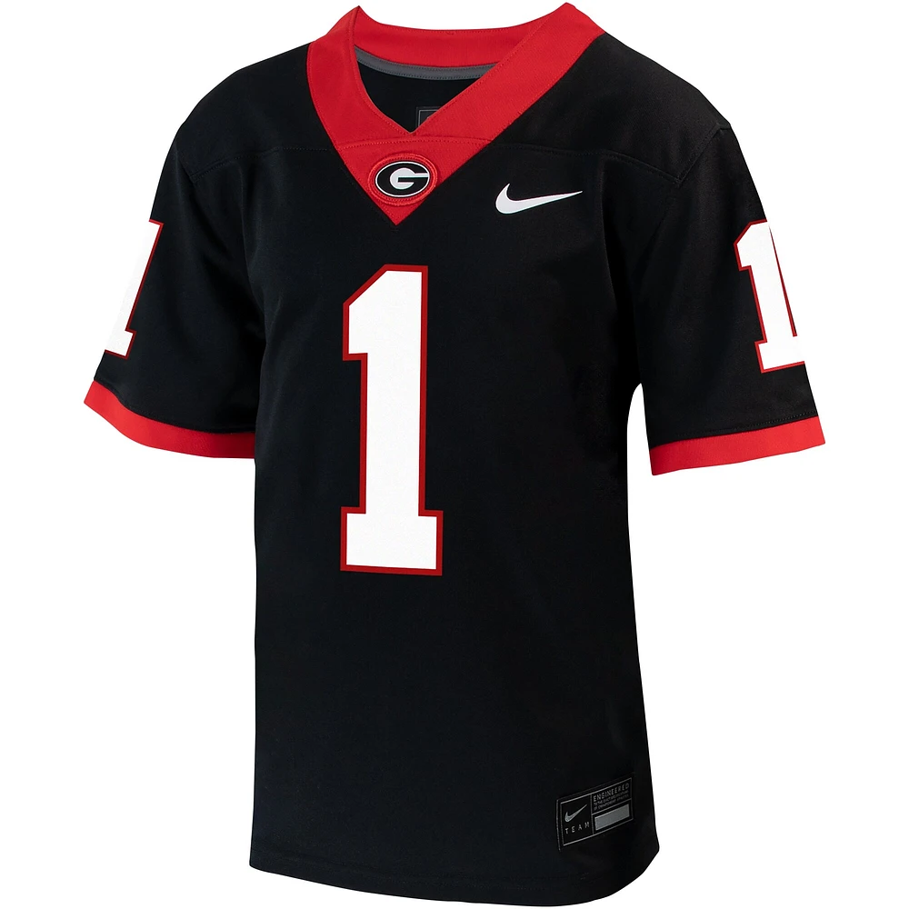 Youth Nike #1 Black Georgia Bulldogs Untouchable Football Jersey