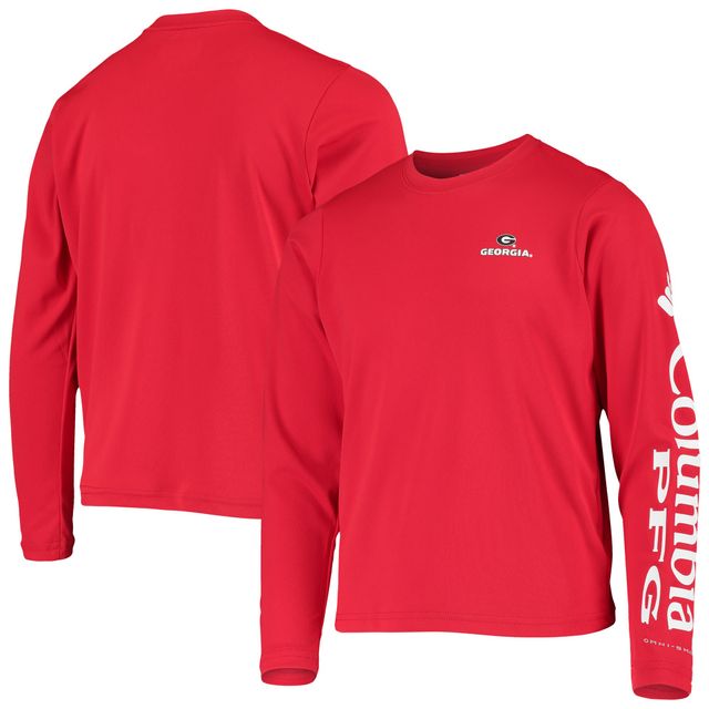 T-shirt rouge Georgia Bulldogs PFG Terminal Tackle à manches longues Omni-Shade pour jeune