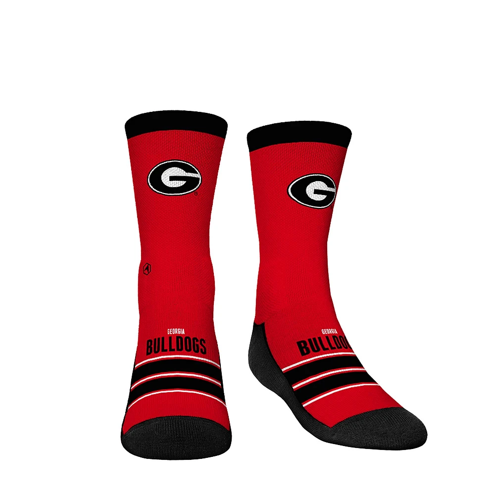 Youth Rock Em Socks Georgia Bulldogs Gametime Stripe Crew Socks