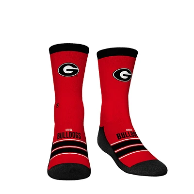 Youth Rock Em Socks Georgia Bulldogs Gametime Stripe Crew Socks