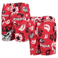 Youth Wes & Willy Red Georgia Bulldogs Palm Tree Swim Shorts