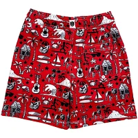 Youth Wes & Willy Red Georgia Bulldogs Luau Swim Trunks