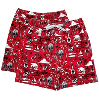 Youth Wes & Willy Red Georgia Bulldogs Luau Swim Trunks