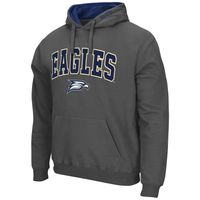 Men's Colosseum Charcoal Georgia Southern Eagles Arch and Logo Pullover Hoodie