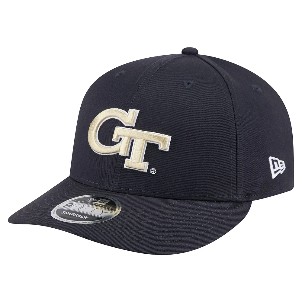 Men's New Era Navy Georgia Tech Yellow Jackets Low Profile 9FIFTY Snapback Hat
