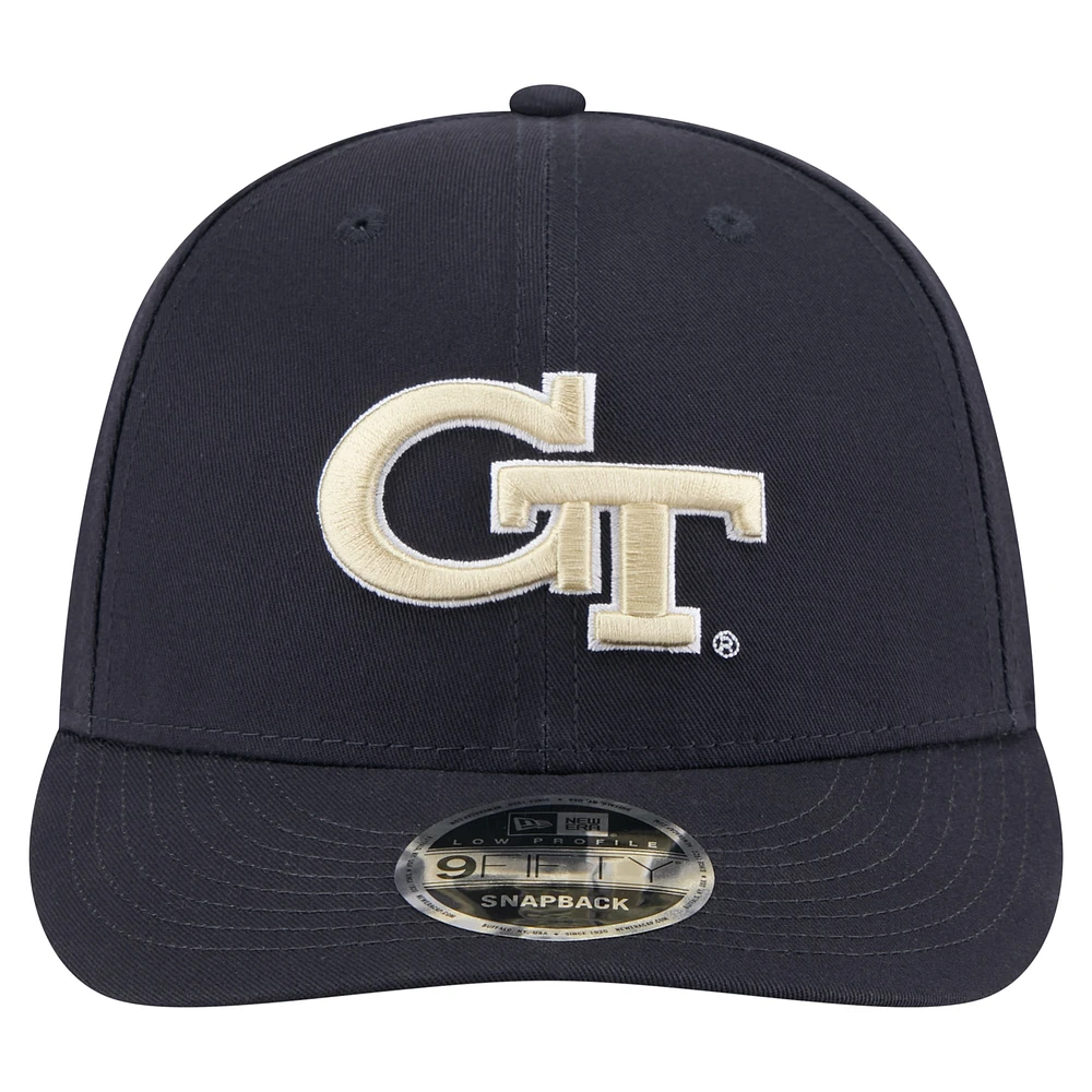 Men's New Era Navy Georgia Tech Yellow Jackets Low Profile 9FIFTY Snapback Hat