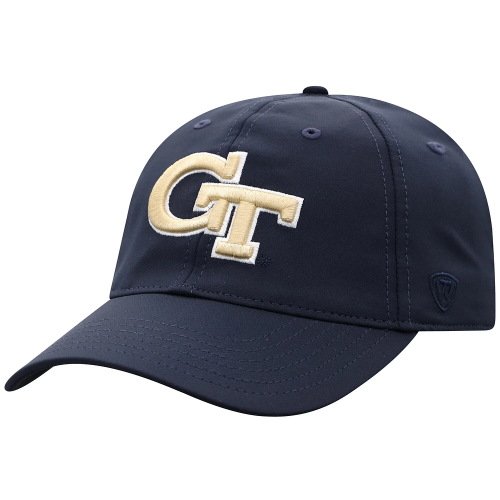 Casquette ajustable Victory Trainer bleu marine Georgia Tech Yellow Jackets Top of the World pour homme