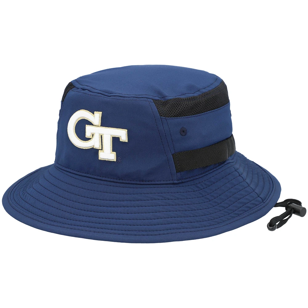 Adidas homme bleu marine Georgia Tech Yellow Jackets 2021 Sideline AEROREADY Bucket Hat