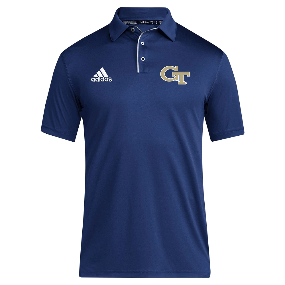 Men's adidas Navy Georgia Tech Yellow Jackets 2024 Coaches AEROREADY Polo