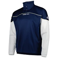 Men's adidas Navy Georgia Tech Yellow Jackets AEROREADY Knit Quarter-Snap Jacket