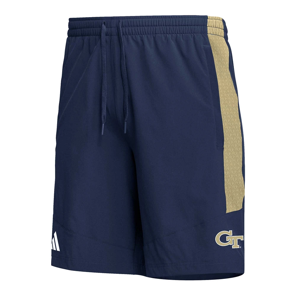 Vestes adidas bleu marine Georgia Tech jaunes pour hommes AEROREADY Shorts