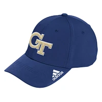 Men's adidas Navy Georgia Tech Yellow Jackets Locker Room Logo Flex Hat