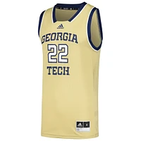 adidas #22 Gold Georgia Tech Yellow Jackets Maillot Swingman pour hommes