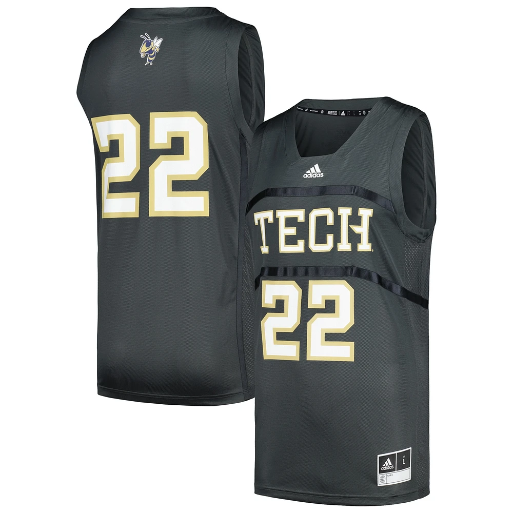 adidas #22 Georgia Tech Yellow Jackets Maillot Swingman pour hommes