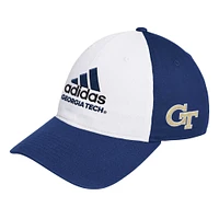 Men's adidas White/Navy Georgia Tech Yellow Jackets Slouch Adjustable Hat