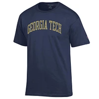 Men's Champion  Navy Georgia Tech Yellow Jackets Basic Arch T-Shirt