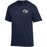 T-shirt Champion Navy Georgia Tech Yellow Jackets Stack 2-Hit pour homme