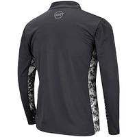 Colosseum Charcoal Georgia Tech Yellow Vestes pour hommes OHT Military Appreciation Digital Camo Lightweight Quarter-Zip Pullover