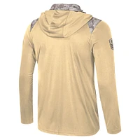 Men's Colosseum Gold Georgia Tech Yellow Jackets OHT Military Appreciation Quarter-Zip Hoodie Jacket