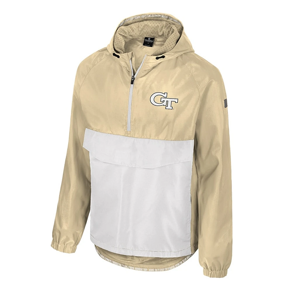 Men's Colosseum  Gold Georgia Tech Yellow Jackets Reloaded Anorak Half-Zip Jacket