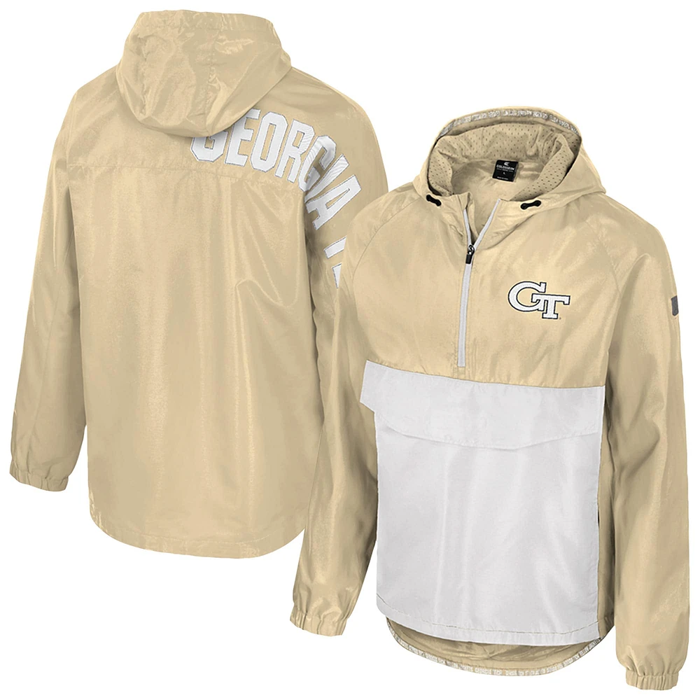 Men's Colosseum  Gold Georgia Tech Yellow Jackets Reloaded Anorak Half-Zip Jacket