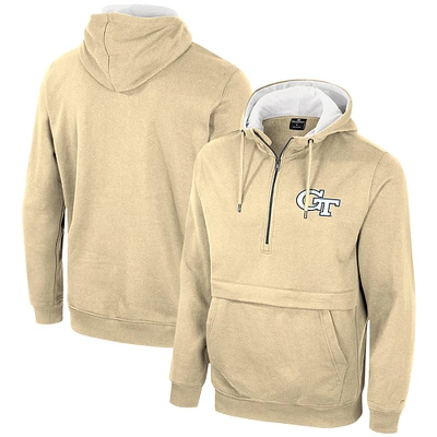 Sweat à capuche demi-zip Colosseum Gold Georgia Tech Yellow Jackets pour homme