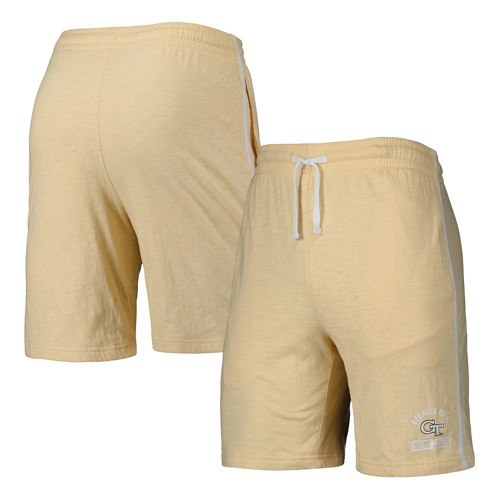 Colosseum Gold Georgia Tech Yellow Vestes Thunder Slub Shorts pour hommes