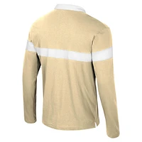 Men's Colosseum  Gold Georgia Tech Yellow Jackets Too Cool For School Long Sleeve Polo