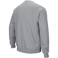 Colosseum Heathered Grey Georgia Tech Yellow Jackets Arch & Logo Tackle Twill Pullover Sweatshirt pour homme