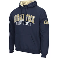 Men's Colosseum Navy Georgia Tech Yellow Jackets Double Arch Pullover Hoodie