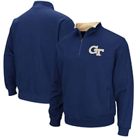 Men's Colosseum Navy Georgia Tech Yellow Jackets Tortugas Logo Quarter-Zip Pullover Jacket