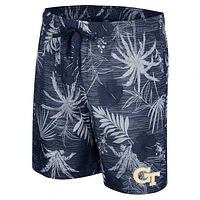 Men's Colosseum Navy Georgia Tech Yellow Jackets What Else is New Swim Shorts