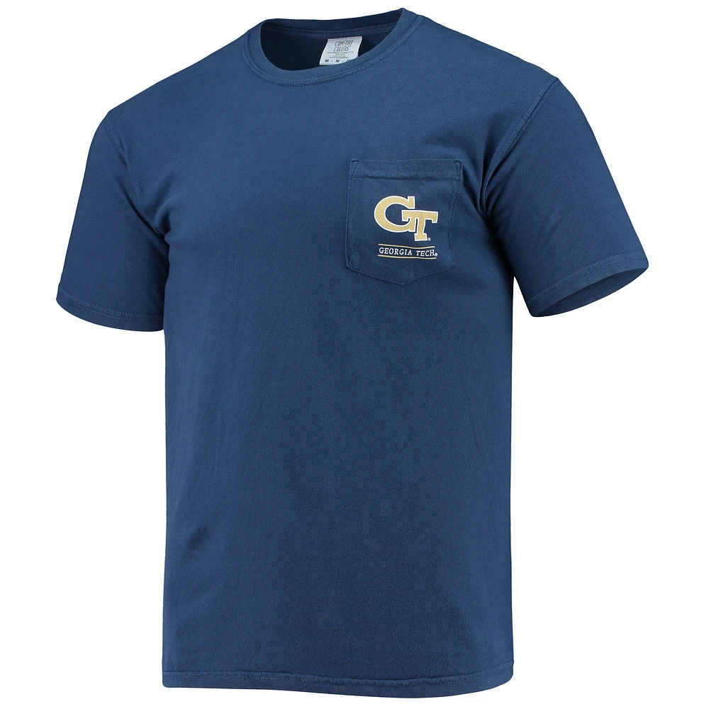 T-shirt homme bleu marine Georgia Tech Yellow Jackets Circle Campus Scene