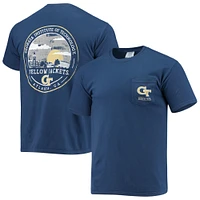T-shirt homme bleu marine Georgia Tech Yellow Jackets Circle Campus Scene