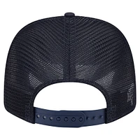 Casquette camionneur extensible à boutons-pression New Era bleu marine Georgia Tech Yellow Jackets Primary 9SEVENTY pour homme