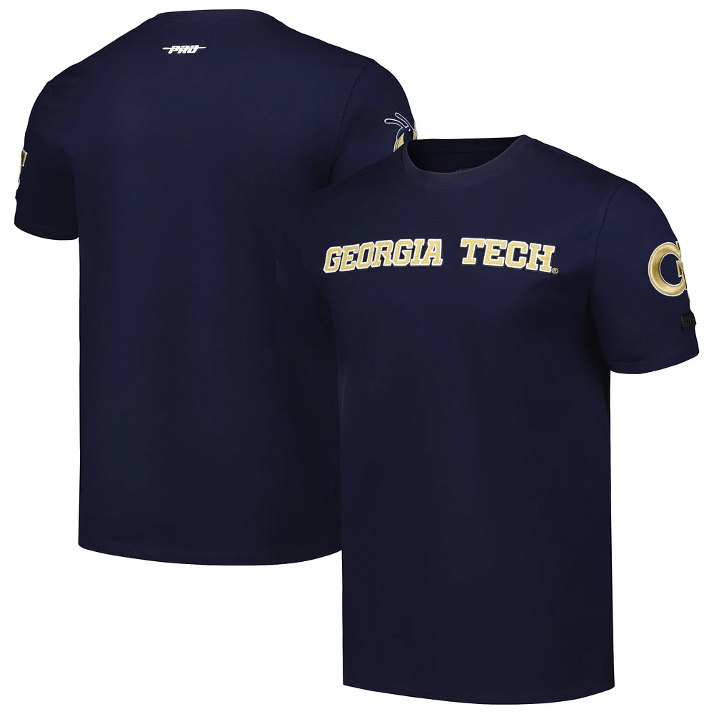 Vestes Pro Standard Navy Georgia Tech Yellow pour hommes T-shirt classique