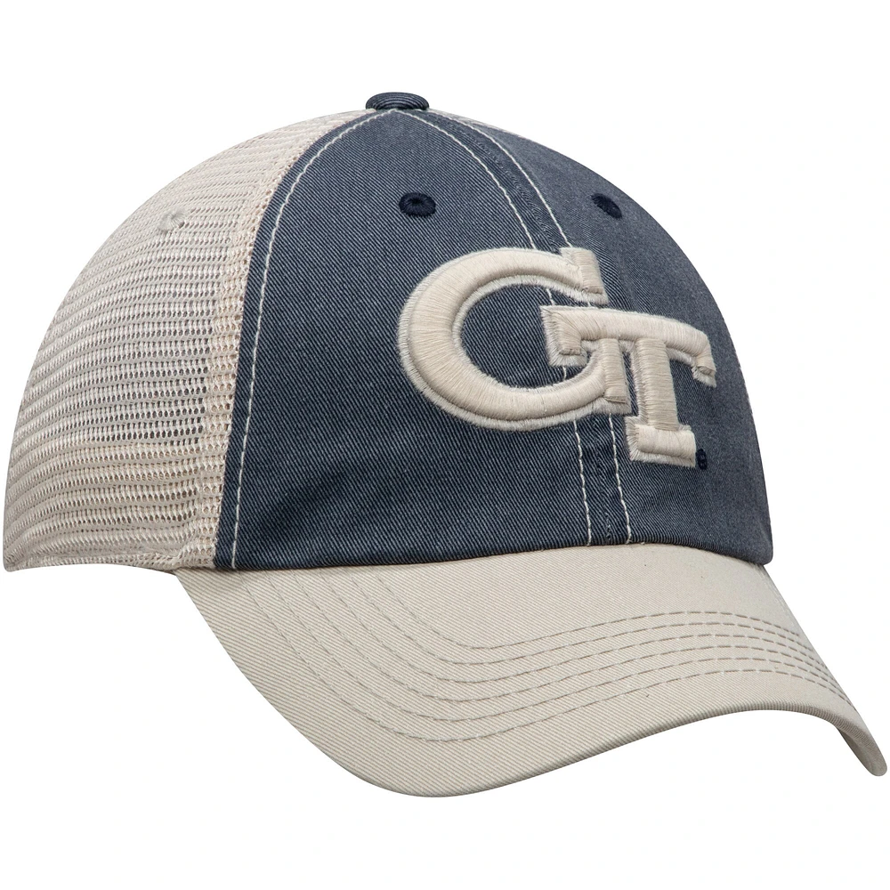 Casquette réglable pour homme Top of the World gris/or Georgia Tech Yellow Jackets Offroad Trucker