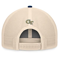 Casquette ajustable Bennett Trucker pour homme Top of the World bleu marine/naturel Georgia Tech Yellow Jackets