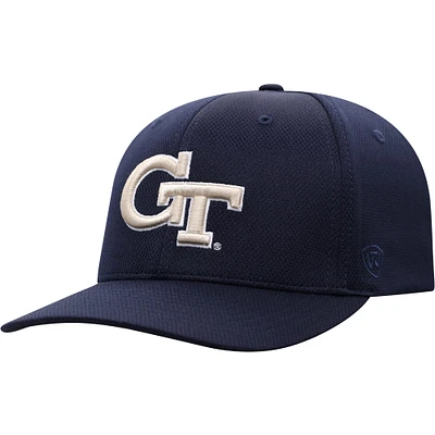 Men's Top of the World Navy Georgia Tech Yellow Jackets Reflex Logo Flex Hat