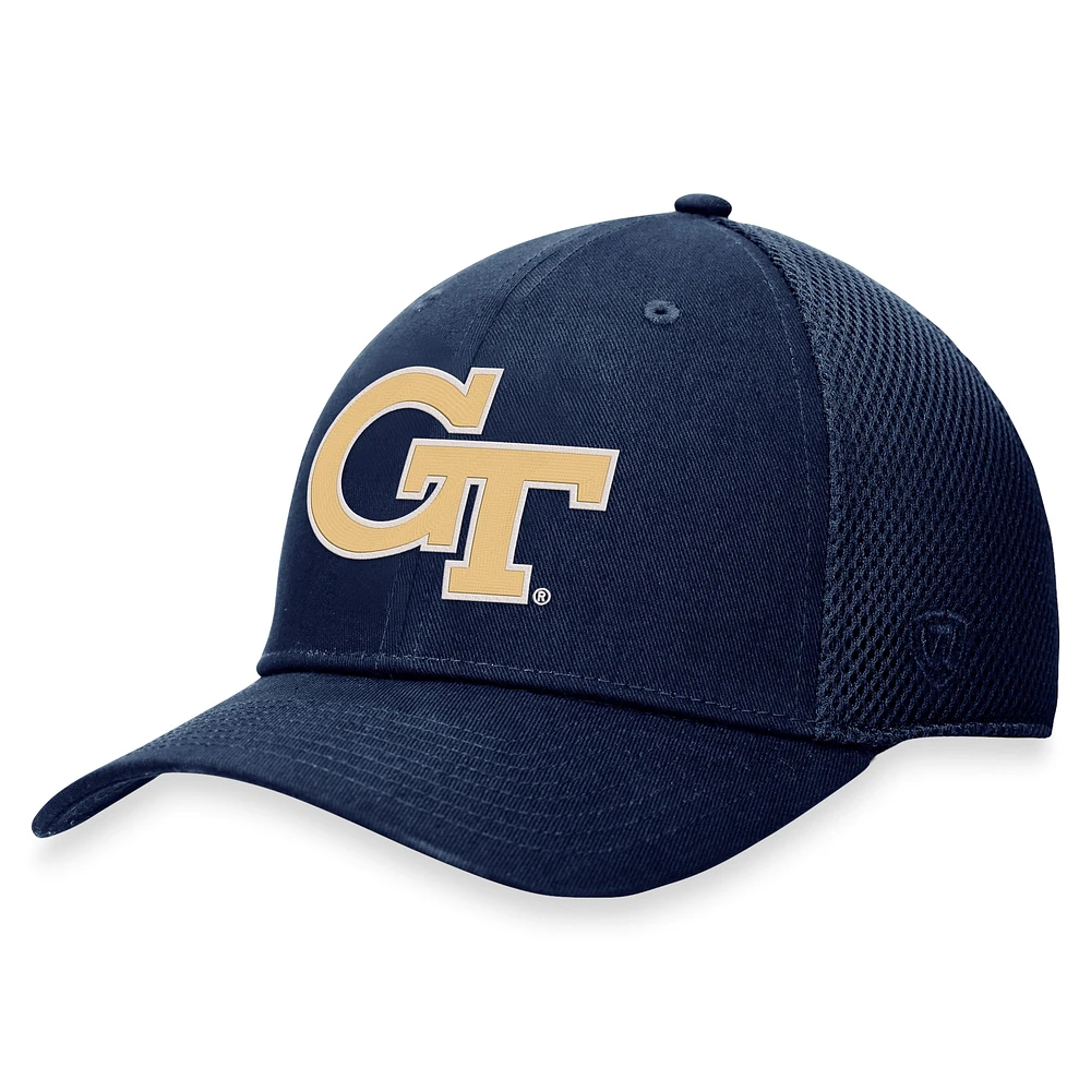 Top of the World Navy Georgia Tech Yellow Jackets Spacer Flex Hat pour hommes