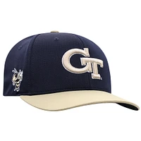 Men's Top of the World True Navy Georgia Tech Yellow Jackets Reflex Two-Tone Flex Hat