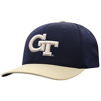 Men's Top of the World True Navy Georgia Tech Yellow Jackets Reflex Two-Tone Flex Hat