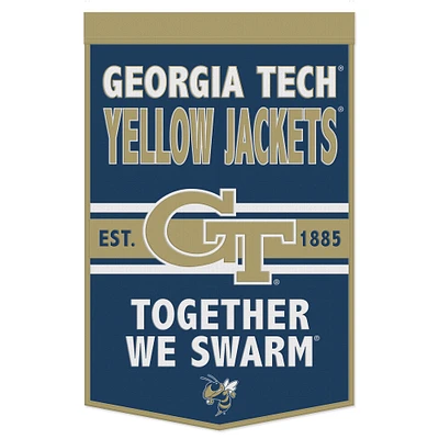 Bannière avec slogan des Yellow Jackets de Georgia Tech de WinCraft 24" x 38"