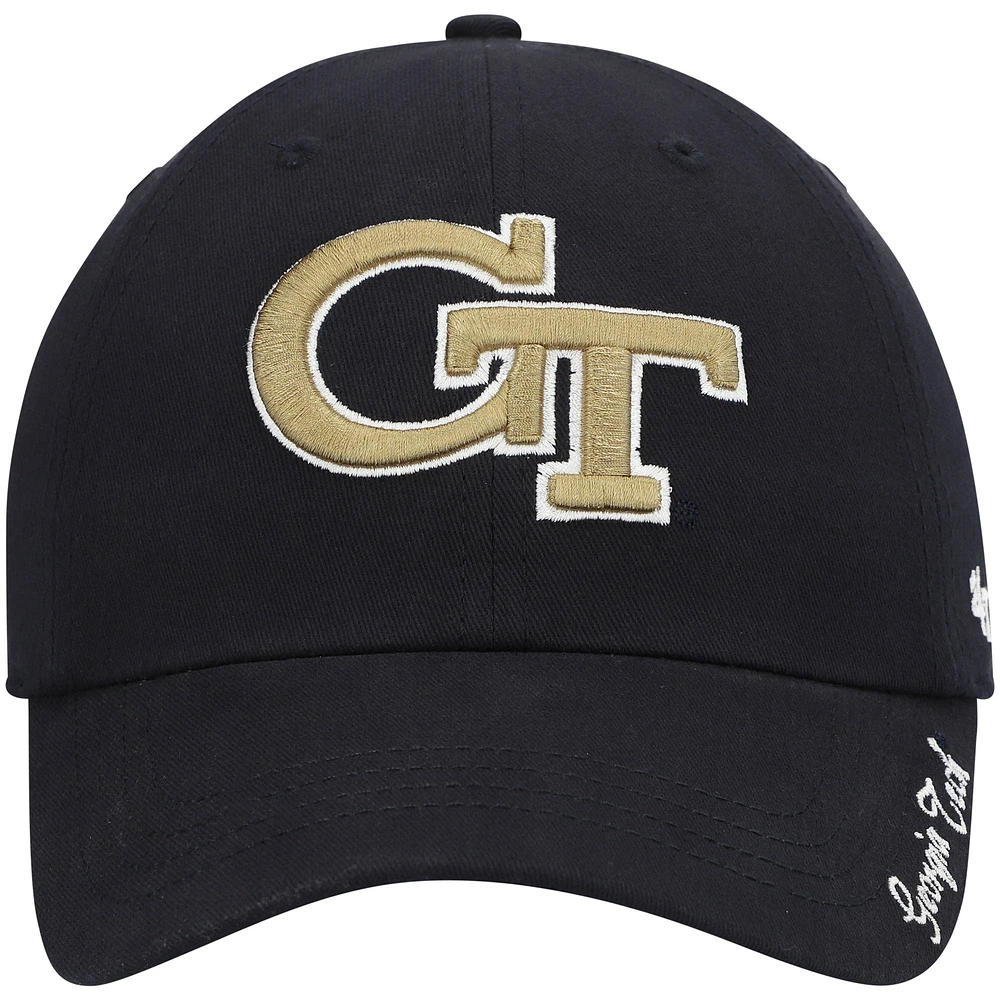 Casquette réglable pour femme '47 Navy Georgia Tech Yellow Jackets Miata Clean Up Logo