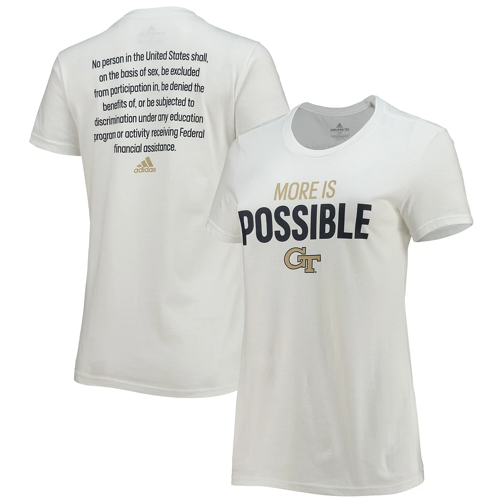 T-shirt adidas pour femme Georgia Tech Yellow Jackets More Is Possible