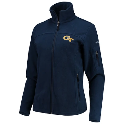 Women's Columbia Navy Georgia Tech Yellow Jackets Give & Go Full-Zip Jacket