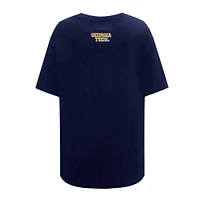 Women's Pro Standard Navy Georgia Tech Yellow Jackets Script Tail Oversized Boyfriend T-Shirt