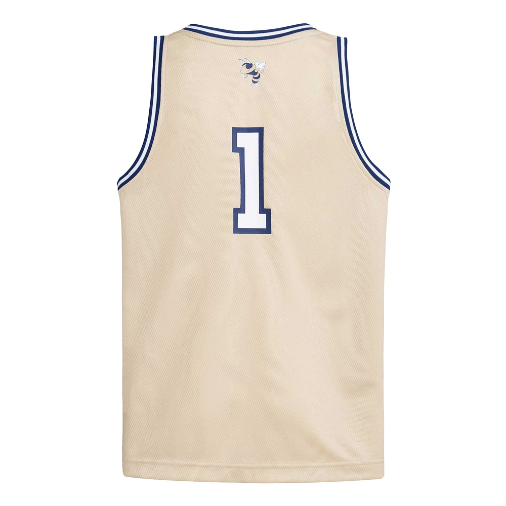 Youth adidas #1 Gold Georgia Tech Yellow Jackets Swingman Jersey